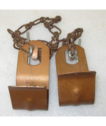 Antique Metal Cow Kickers Shackles Hobble Iron Chains - $501.62 MXN
