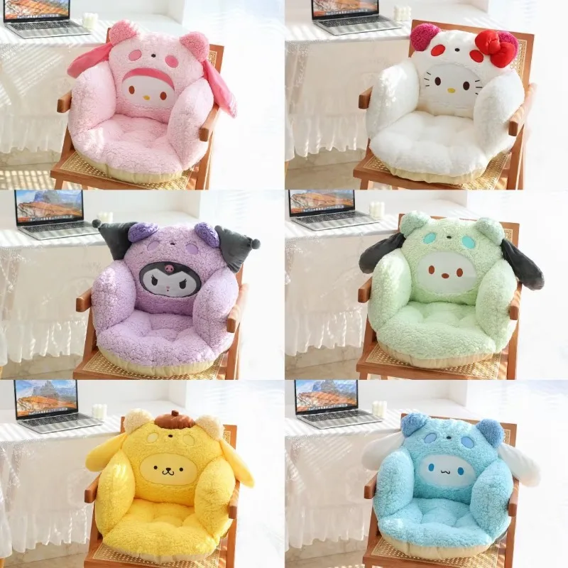 Kawaii Sanrio Anime Kuromi My Melody Cute Cartoon Winter Office Warm Plush Seat - £20.67 GBP