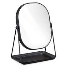 Navaris Vanity Mirror With Tray - Desk, Tabletop, And Makeup, Black Finish - $35.96