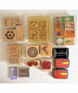Wood Mounted Rubber Stamp Sets Stampin Up other brands Christmas Birds H... - $39.94 CAD