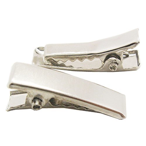 Bluemoona 100 PCS - 20MM 3/4" Alligator Teeth Hair Clips Square Prong cusp Clip