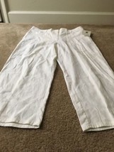 Jaclyn Smith Women&#39;s White Capri Pants Casual Size L - £27.55 GBP