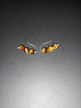 925 sterling silver tiger&#39;s eye ear climbers earrings - £11.99 GBP