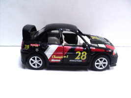 Mitsubishi Race Car 28 Evolution IV Champion-1 Kinsfun Toy w/ Decals Bla... - £11.40 GBP