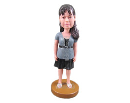 Custom Bobblehead Lovely Lady In Fashionable Skirt - Leisure &amp; Casual Casual Fem - £65.31 GBP