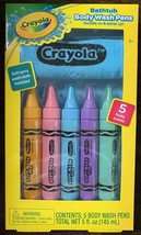 Crayola Crayons Bathtub Body Wash Pen Set 5 Fruity Scents Soft Blue Wash... - £7.71 GBP