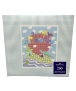 Hallmark Photo Album Blue Checked Noah&#39;s Ark 200 Photos Acid Free NEW - $14.24