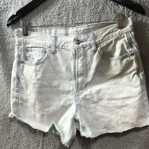 American Eagle Womens Mom Jeans Shorts Size 8 Light Wash Cutoff Distressed - £9.43 GBP