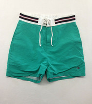 Tommy Hilfiger  mens Large Green Lined Draw String Tie Shorts - £10.11 GBP
