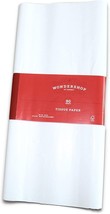 Tissue Paper 90 Sheets White 16 1/2&quot; x 24&quot; Each Sheet by Wondershop for ... - £12.75 GBP