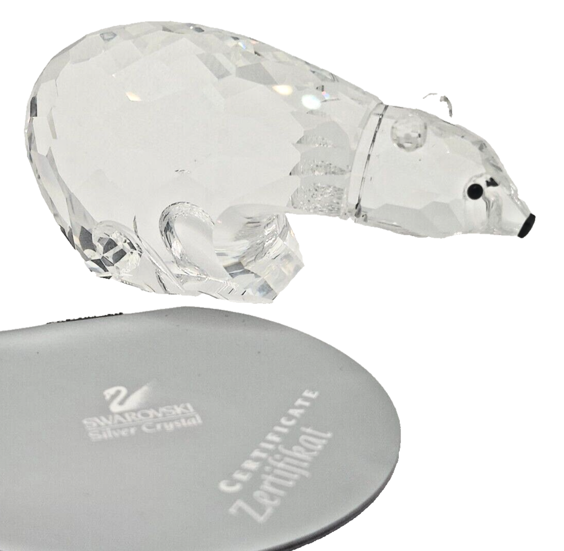 Swarovski Silver Crystal Polar Bear #013747 in Box 7649 Nr 085 000 - $54.45