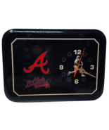 Atlanta Braves-Themed Wall Clock MLB Baseball 12 X 8&#39;&#39; Black Glitter, WO... - $31.17 CAD