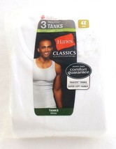 Hanes White Ribbed Cotton Tank Shirt 3 in Package New in Package Men's  - £19.97 GBP