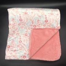 Parent&#39;s Choice Baby Blanket Floral Plush Coral Walmart Writing on Tag - £17.32 GBP