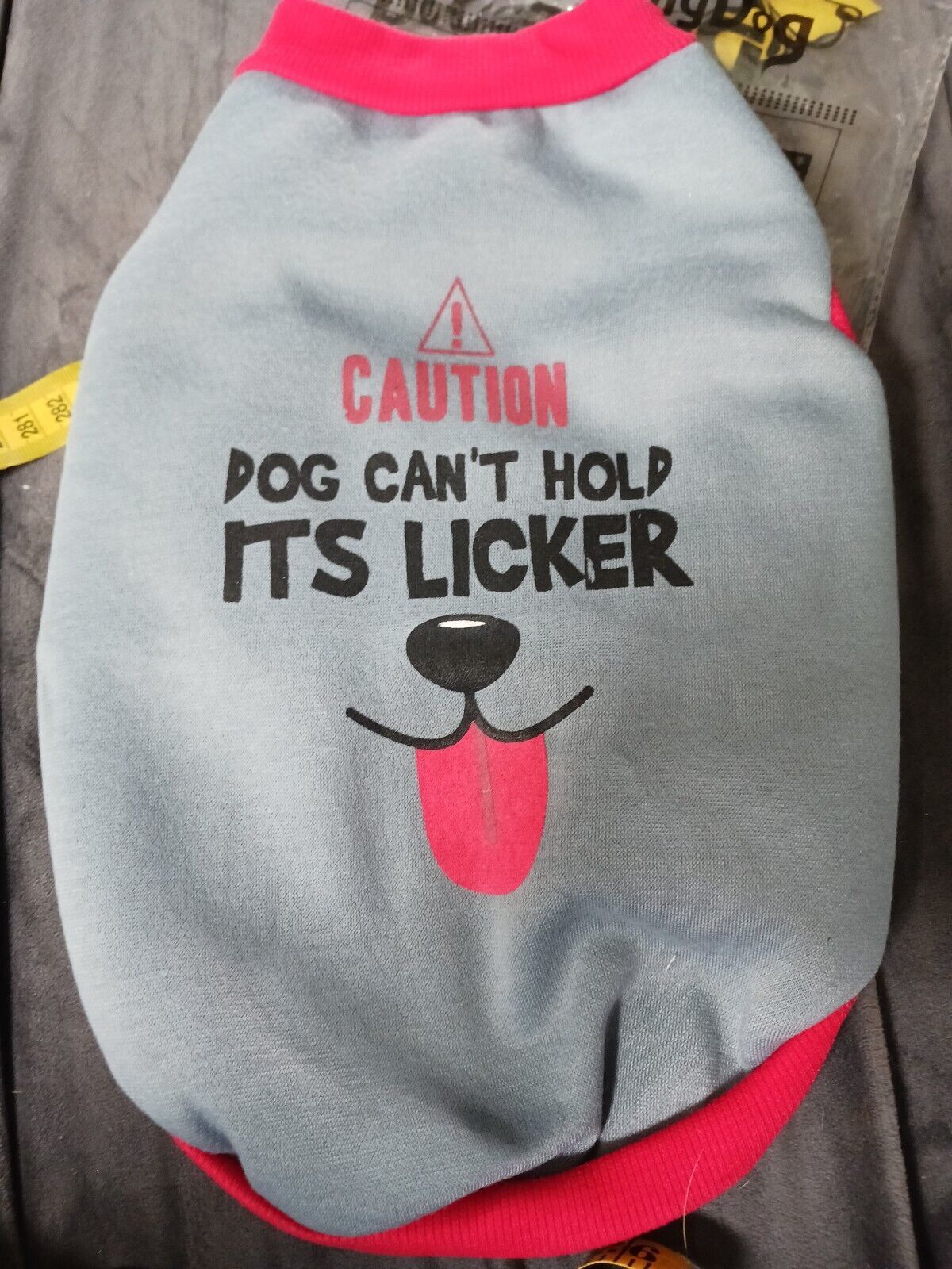 Pet Dog Cat  Fleece Shirt Animal Clothes new  Sz M Dog Can&#39;t Hold Its Li... - $4.95