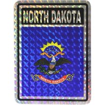 K's Novelties Wholesale Lot 12 State of North Dakota Flag Reflective Decal Bumpe - £10.25 GBP