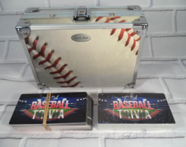 Total Baseball Trivia Travel Game Cards &amp; Rock Box Play Ball Acrylic Hin... - $15.79