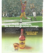 1978 KESSLER WHISKY Print Ad Football Touchdown 8.5&quot; x 11&quot; - $20.16