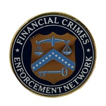 New York Financial Crimes Enforcement Network Law Dept Enamel Lapel Hat Pin - £9.44 GBP