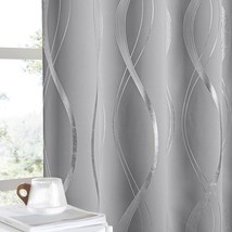 The Window Treatment Nicetown Curtains 63 Inch Length 2 Panels,, Silver Grey). - £34.36 GBP