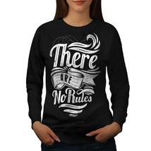 Wellcoda There Are No Rules Womens Sweatshirt, Outlaw Casual Pullover Jumper - £22.58 GBP+