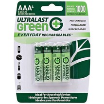 Ultralast ULGED4AAA Green Everyday Rechargeables AAA NiMH Batteries, 4 pk - £24.38 GBP