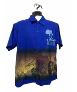 Men’s Duke Jeans Short Sleeve Blue Shirt Size L African King Design  - £16.67 GBP