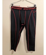 Speverdr Sports Men&#39;s Compression Pants Black Red size XL Active Base Layer - £14.15 GBP