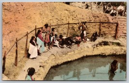 Moqui Indian Bathing Pool Holbrook AZ UNP Hand Colored Albertype DB Postcard F17 - £30.56 GBP