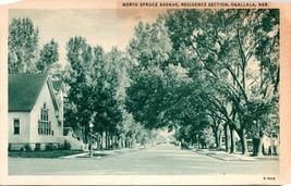 Vtg Postcard 1940s Street View North Spruce Ave Ogallala Nebraska NE Unused P9 - £13.91 GBP