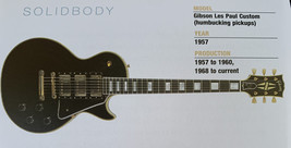 1957 Gibson Les Paul Custon Pickups Body Guitar Fridge Magnet 5.25&quot;x2.75... - £3.07 GBP