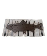 Wood Metal Nautical Marine Large Fish Swimming by Reeds Abstract Wall Ar... - $61.11 CAD