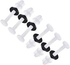 6 Pack Plastic Toilet Seat Hinge Bolts And Nuts Washers For Top Mount To... - £21.34 GBP