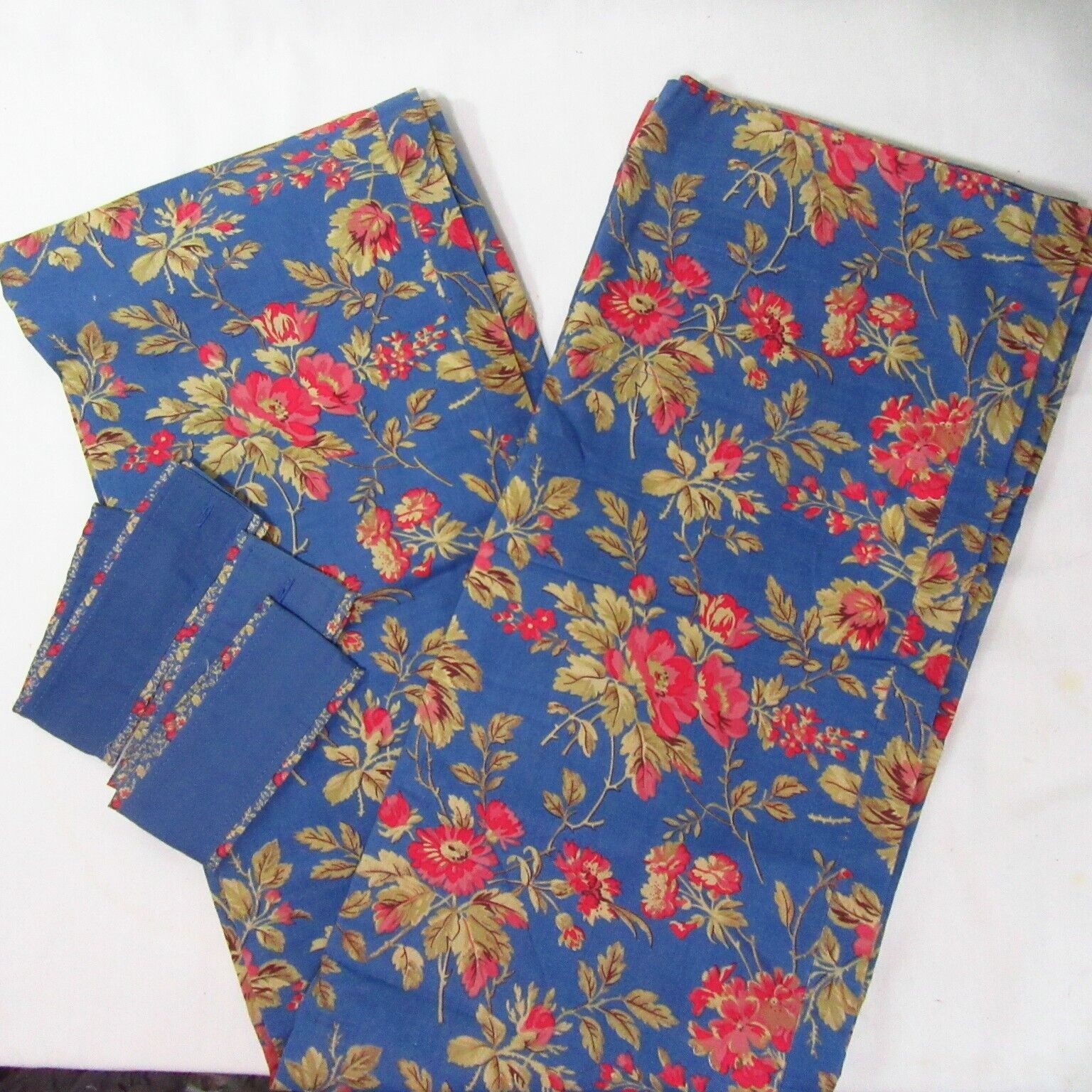 JCPenney Floral Blue Multi 4-PC 84 x 84 Drapery Panels with Tieback Set - $52.00