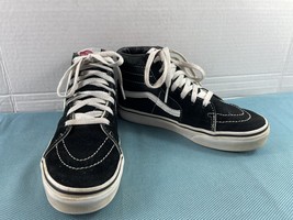 Vans Sk8-Hi Old Skool Youth Kids Shoes Black White 5M High Top Canvas Sneakers - $29.52