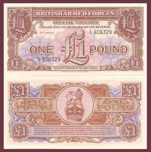 Great Britain Armed Forced Voucher P M29, 1 Pound, 1956 Suez Canal Crisis $3 CV! - £2.66 GBP