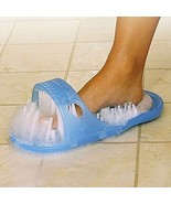 Cleaner Foot Scrubber Brush Massager Bathroom Shower Blue Slippers Spa T... - £23.50 GBP