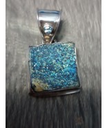 Large 925 Sterling Silver Blue Topaz Titanium Druzy Pendant Free Shipping - $70.15 CAD