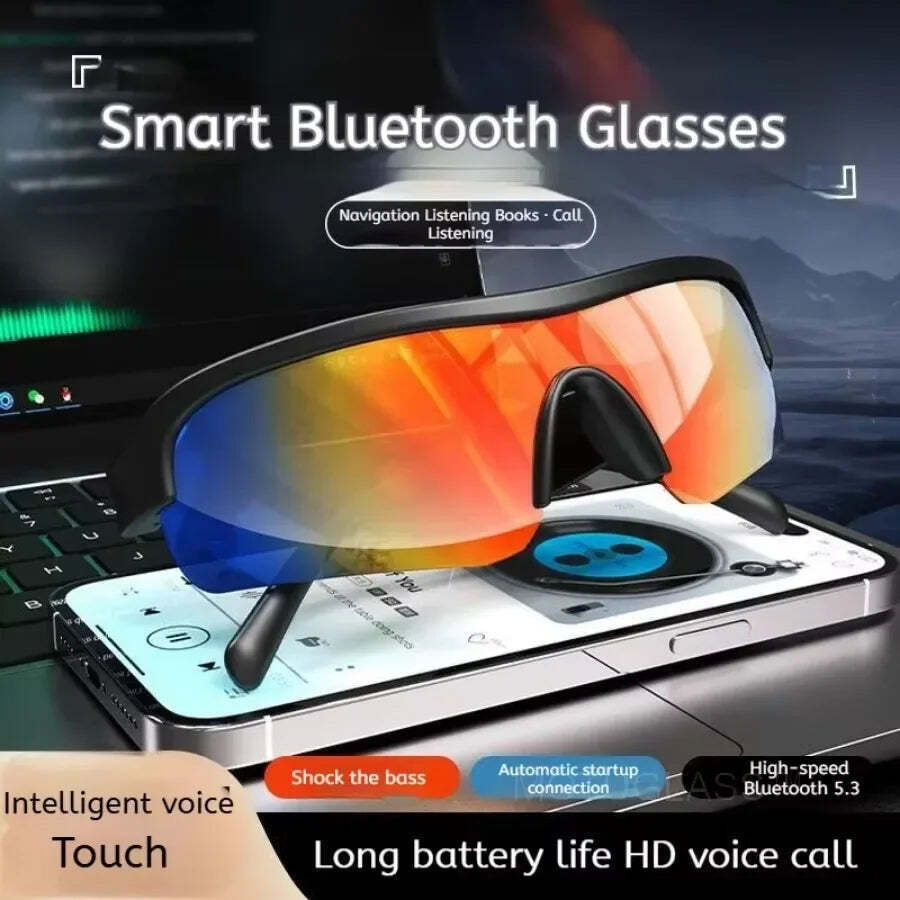 Smart Bluetooth Cycling Glasses  Long Battery Life Eyewear - $36.99