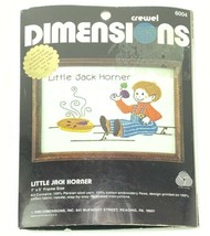 Vintage Dimensions Crewel Little Jack Horner Nursery Rhyme 6004 - 5 x 7 - 1980 - $12.64