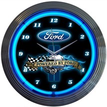 Licensed Ford 15&quot; Neon Hanging Wall Clock 8PWDFORD - $82.99