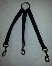 Two Dog or Three Way Dog Lead Leash 3/4 Inch Webbing 2 Ply Hand-made - $16.78