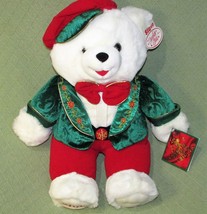 2001 Snowflake Teddy Dan Dee Bear Red Green 21" Boy Stuffed Animal Christmas Toy - $22.50