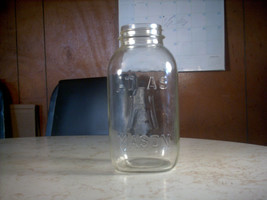 Vintage Atlas H over A Mason Glass Canning Jar Hazel Atlas Half Gallon - $20.00