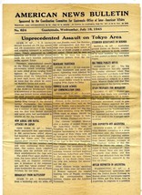 American News Bulletin Guatemala Inter American Affairs 1945 Assault on ... - £27.22 GBP