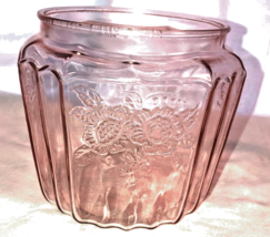 Pink Mayfair Depression Glass Cookie Jar - NO LID! - £19.95 GBP