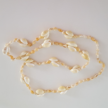 Cowrie Shell Necklace approx. 32&quot;L (16&quot;drop) - £9.64 GBP