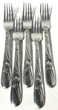 (5) Pfaltzgraff Sonata Flower Tulip Dinner Forks Stainless - $29.69