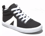 Cat &amp; Jack Girls&#39; Quincey Black Cream Mid-Top Lace Up Sneakers Shoes NWT - £11.95 GBP