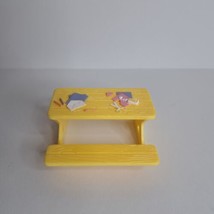 Fisher Price Sweet Streets Cabin Yellow Craft Camping Picnic Table Camp - $6.85